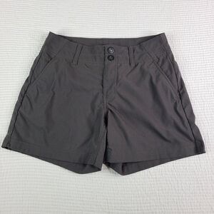 prAna Alana Shorts Women’s 4 Gray Outdoor Hike Camp Stretch 5” Inseam